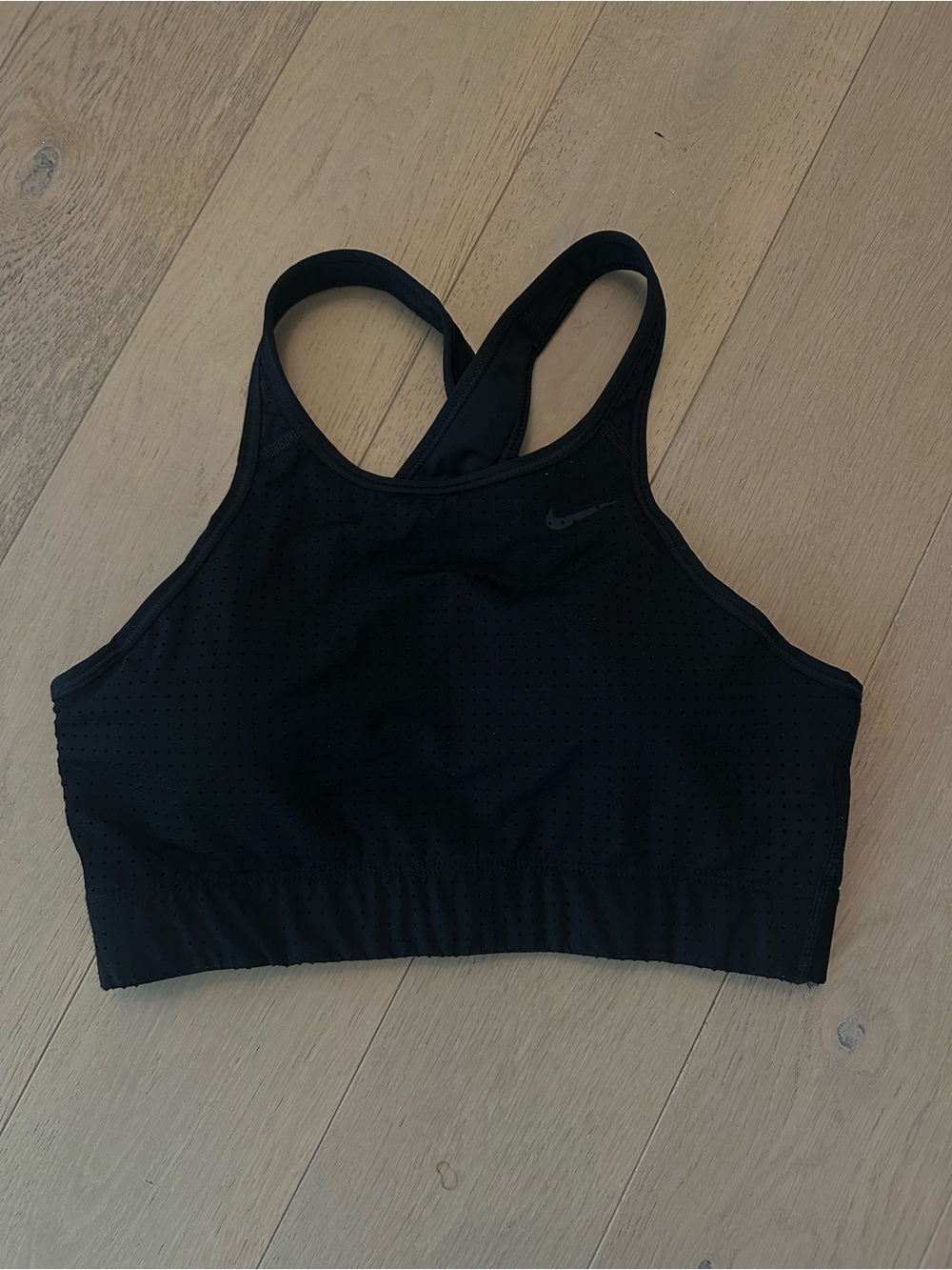 Nike Black Racerback Mesh Sports Bra